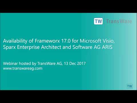 Frameworx 17.0 for Microsoft Visio, Sparx Enterprise Architect and Software AG ARIS