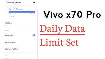 Vivo X70 Pro Daily Data Limit Set