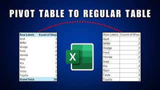 How To Convert A Pivot Table To A Regular Table In Excel 2026