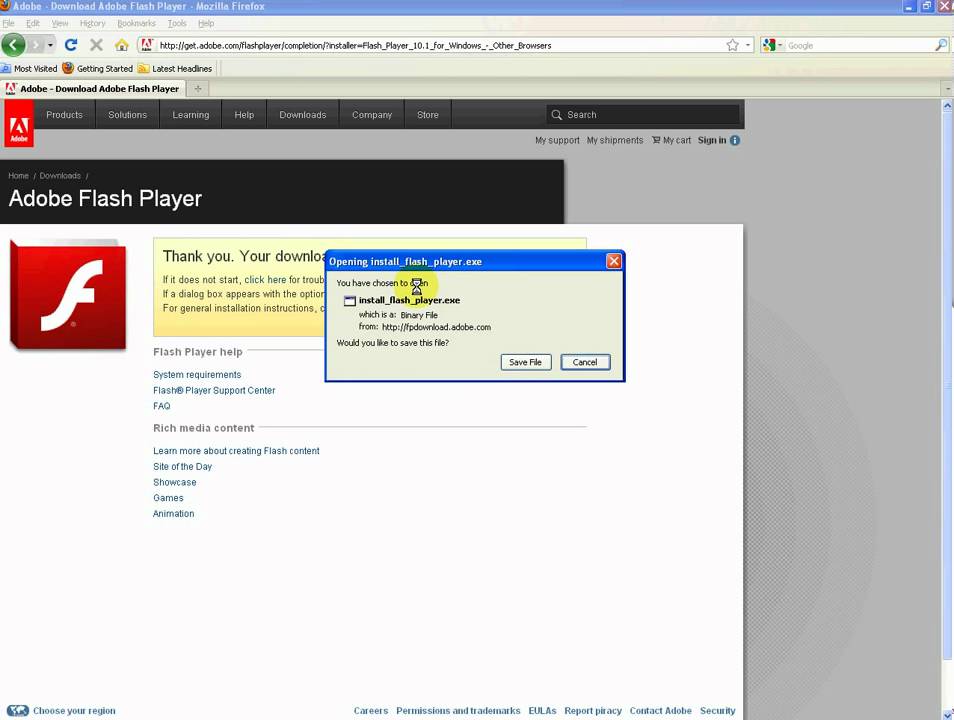 download adobe flash player