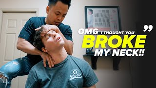 HOLY SH#! ~ INSANE CRACK FIXES 10+ YEARS OF BACK PAIN 😱🔥| Loud Asmr Chiropractic Cracking | Tubio