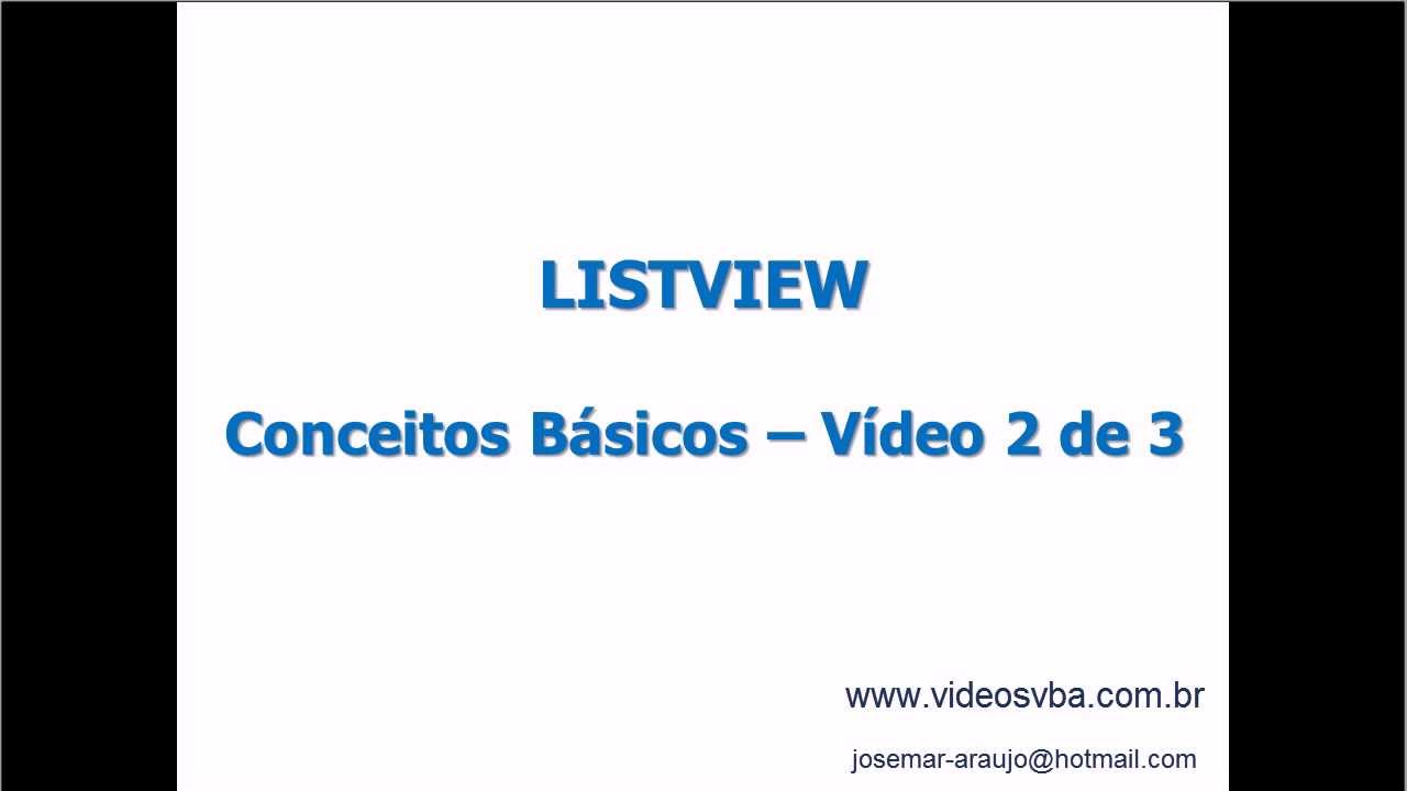 ListView em VBA   Excel 2 de 3