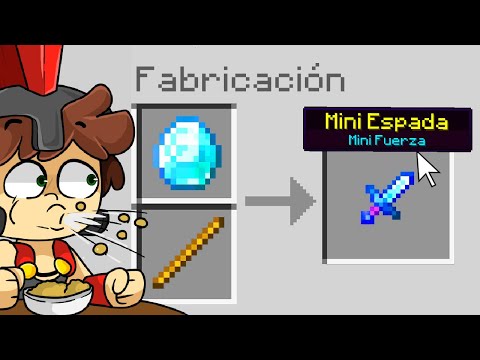 MINECRAFT pero LOS CRAFTEOS SON MINI 🤣 INVICTOR 1 PIXEL