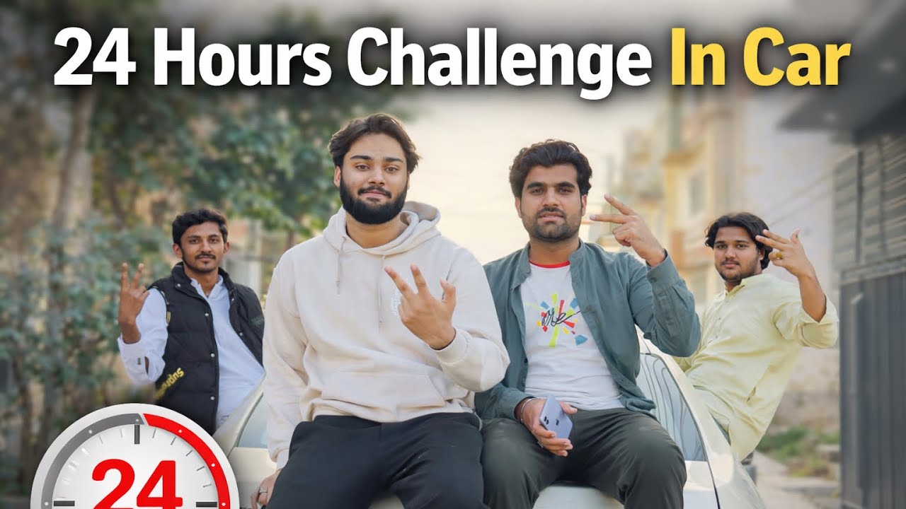 24 Hours Challenge In Car | Gang Of Four Vlogs | #foryou #challenge #trending 