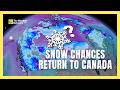 Chance of snow returns across several provinces this week | #forecast