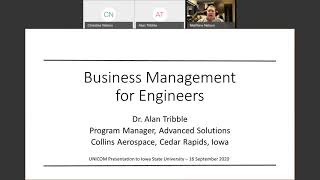 UNICOM Talk - Alan Tribble Business Management for Engineers