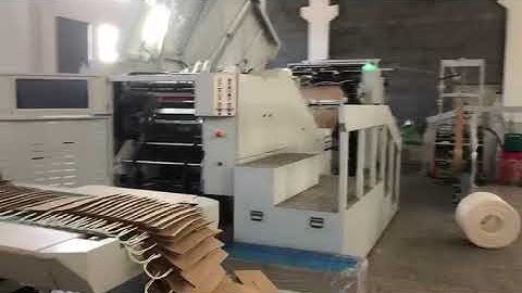 fully automatic square bottom paper bag machine with twisted rope handle