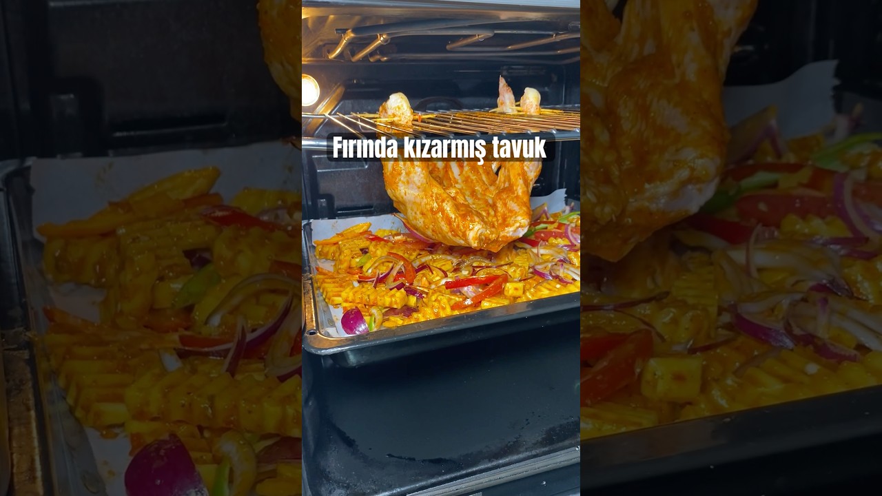Fırında kızarmış tavuk #tavuk #kızarmıştavuk #fırındatavuk #cooking #recipe #tarif