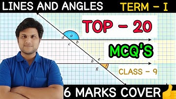 Lines and angles mcq ||class 9 maths mcq term -1||competency Based questions