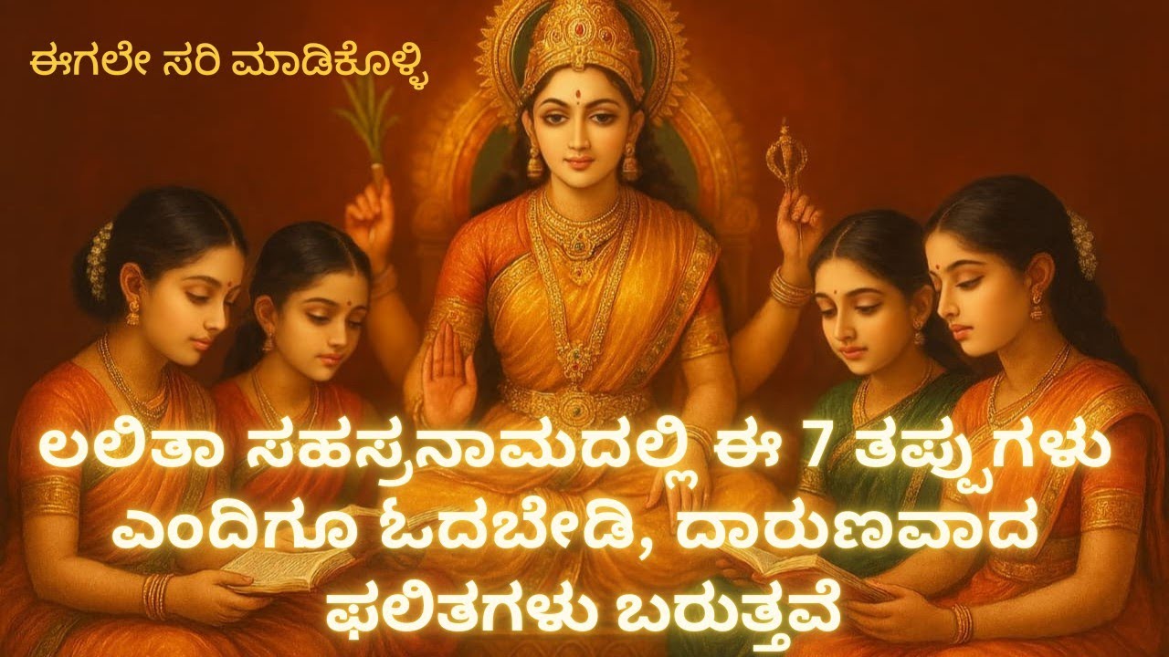 ಲಲಿತಾ ಸಹಸ್ರನಾಮದಲ್ಲಿ ಈ ತಪ್ಪುಗಳು ಓದಬೇಡಿ - ತೀವ್ರವಾದ ಫಲಿತಾ | 7 mistakes in Lalitha Sahasranamam #Lalitha