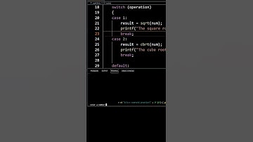 Switch case in C programming. #codes #codesWithU #square_root #cube_root
