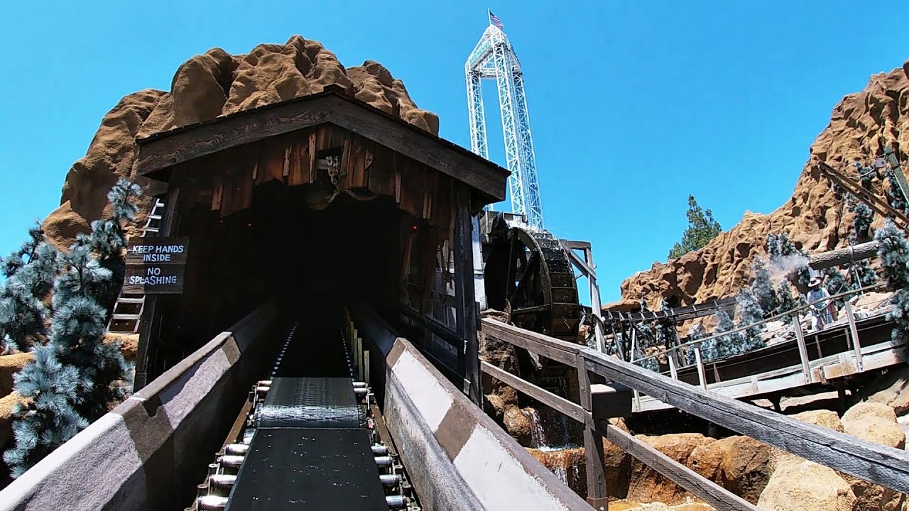 Video Timber Mountain Log Ride Celebrates 50th Anniversary At - pixar pier full boardwalk roblox