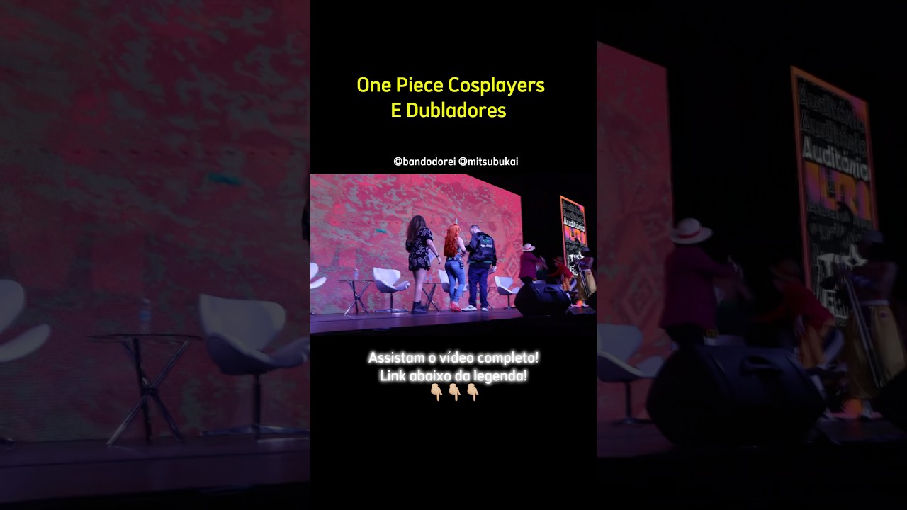 Luffy, Zoro, Nami, Usopp, cosplayers e dubladores de One Piece AnimeFriends #onepiece
