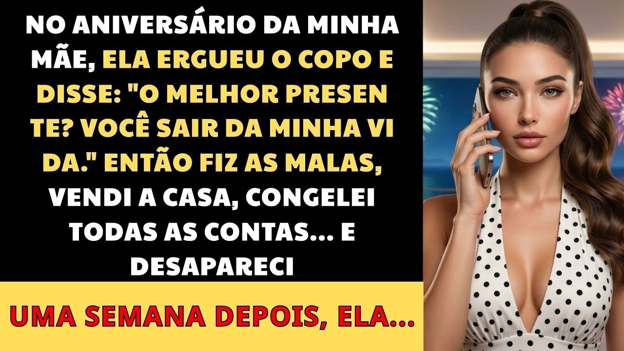Peguei o copo d'água e minha mãe me olhou de cima a baixo naquele restaurante caro, do tipo que ela sempre escolhia. "Teu cabelo tá horrível", disse ela, sem nem me cumprimentar. "E essa roupa?...