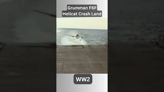 WW2: Rare F6F Hellcat Crash Landing (B&amp;W Archive) #shorts #ww2