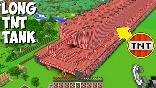 NEVER LIGHT THE LONGEST TANK of 999.999 TNT in Minecraft! I found THE BIGGEST TNT TANK!