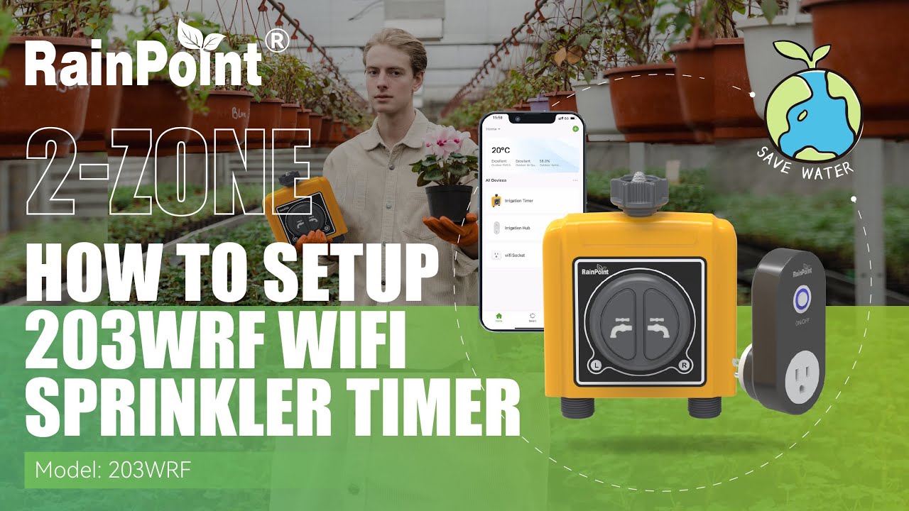 RAINPOINT WiFi Sprinkler Timer Smart Water Irrigation Controller Hose Faucet Tim