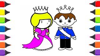 Prens Prenses Boyama Oyunu Çizgi Film Çocuk Videosu Sihirli Kalemler screenshot 1