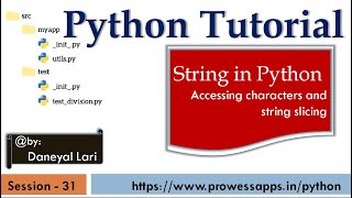 #31 Python Tutorial for Beginners | String Slicing | Accessing Sub-string