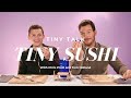 Chris Pratt &amp; Tom Holland Get Weird While Rolling Tiny Sushi | Tiny Talk