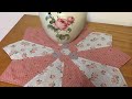 МК - Салфетка дрезденская тарелка/Dresden plate tutorial/МК для начинающих/Лоскутное шитье