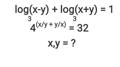 A log and an exponential system of equations.