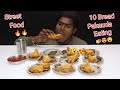 Street Food Eating - 10 Bread  Pakauda Eating Challenge 🤔🥪😂 Street food Challenge. | Eating Videos
