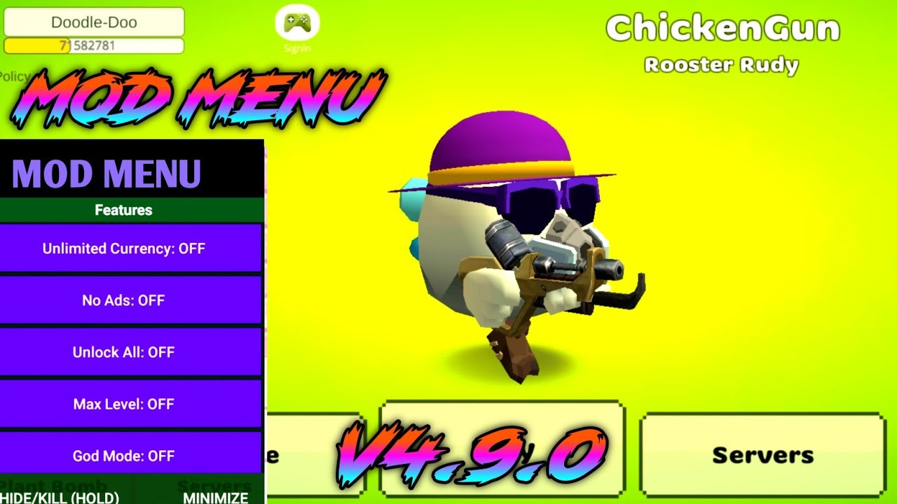 Chicken Gun Mega MOD Меню Неограниченные деньги 🔥