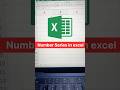 excel formula for number series #shorts #excel #exceltips #exceltutorial #computer #education #short