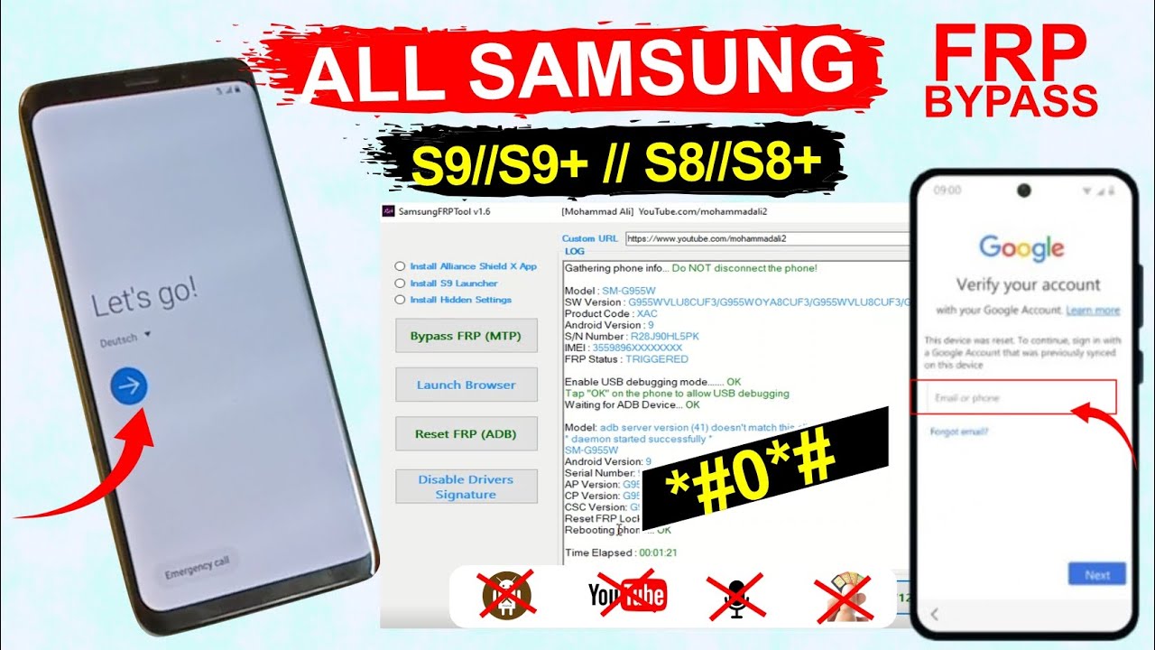 Samsung S9/S9+// S8/S8+ Complete FRP Bypass 2025 || Google Account