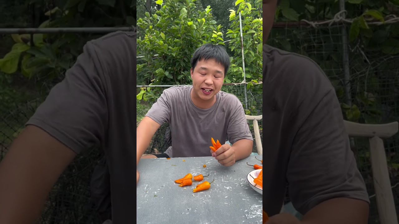 姐夫小舅子吹牛吃黄灯笼椒，结果啪啪打脸！姐夫一桶水倒舅子头上 #超级搞笑 #搞笑视频 #搞笑短视频 #一定要看到最后 #拯救不开心