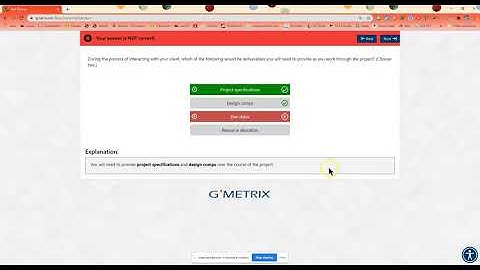 Gmetrix access code and take a training