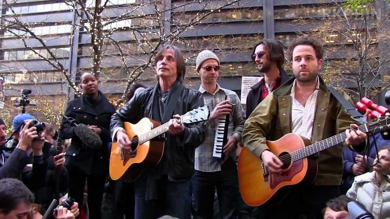 Jackson Browne + Dawes Concert at Occupy Wall St Dec 1 2011