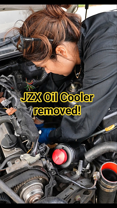 JZX Oil Cooler is removed! #perlasgarage #automobile #jzx100 #toyota #diymechanic