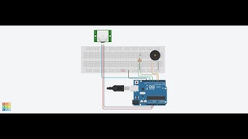 TinkerCAD circuit design for motion sensor with Arduino Uno + RGB Led