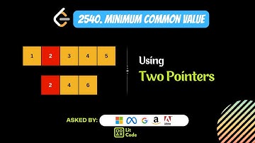 HOW TO FIND Minimum Common Value - Leetcode 2540