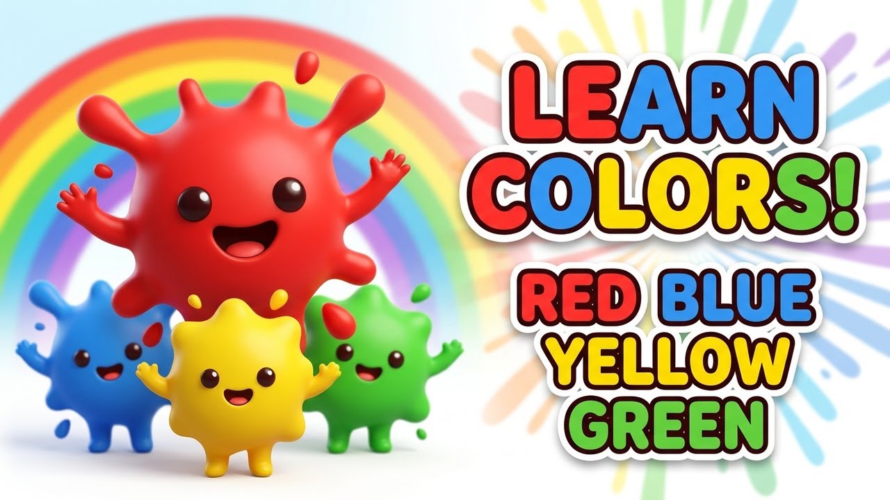 Colors Song with Cute Characters | Kids Learn Colors - YouTube