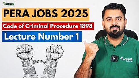 CRPC 1898 LECTURE 1 FOR PERA PREPARATION 2025 | LEARNUP PAKISTAN