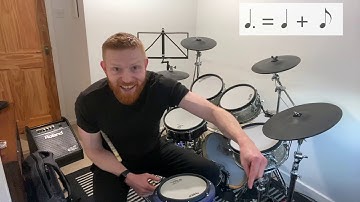 The Dotted Quarter Note (Crotchet): One Minute Drum Lesson 🥁