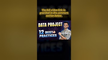 👆 12 Best Practices For Data Analytics Project!