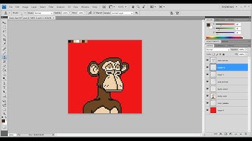 Tutorial Drawing Pixel Art Using Adobe Photoshop - Pixel Ape NFT Part 1
