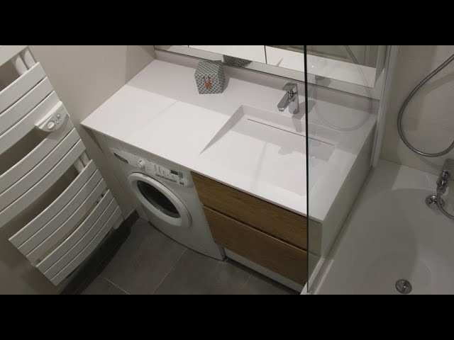 Raphaël Meuble pour salle de bains avec lave-linge intégré