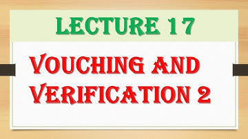 Vouching and Verification| CA IPCC Auditing|Audit| Part 1