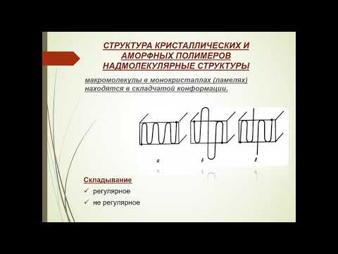 СТРУКТУРА КРИСТАЛЛИЧЕСКИХ И АМОРФНЫХ ПОЛИМЕРОВ НАДМОЛЕКУЛЯРНЫЕ СТРУКТУРЫ