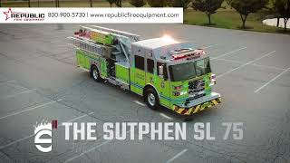 Sutphen SL 75 MidMount Aerial Ladder Fire Truck with TOMAR Electronics Lighting Package