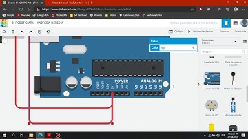 GRADE 8° - Creating the circuit of the robotic arm in TINKERCAD - FIRST PART