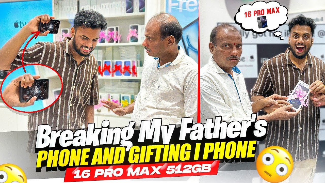 Breaking Father Old Phone Gifting I Phone 16 Pro Max To My Father breaking-father-old-phone-gifting-i-phone-16-pro-max-to-my-father