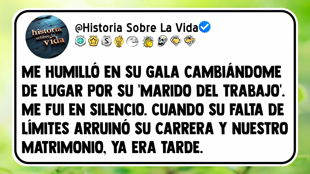 Me humilló en su gala cambiándome de lugar por su 'marido del trabajo'. Me fui en silencio.