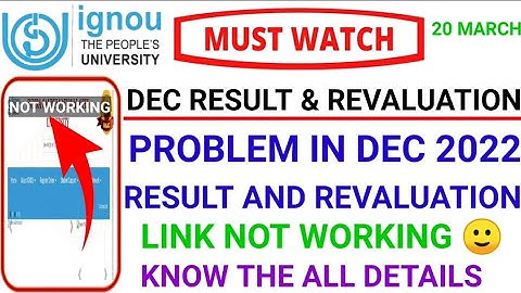IGNOU Dec 2022 Result and December 2022 Revaluation Link not working Know the all Datails