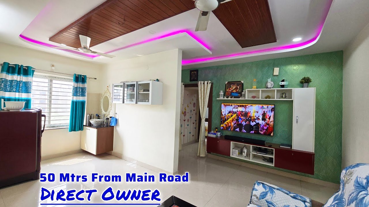 DirectOwner 📞9700953206 | Furnished 2BHK Flat For Sale [ 2 Sides Road Facing Project ] PragathiNagar